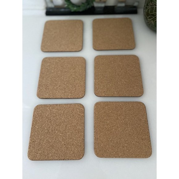 Vintage Royal Worcester Evesham Cork Backed Coasters Set Of 6 In Box 4.25" w Box - Picture 4 of 16